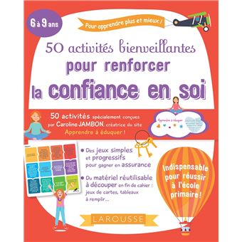 Livre intitulé '50 activités bienveillantes pour renforcer la confiance en soi'